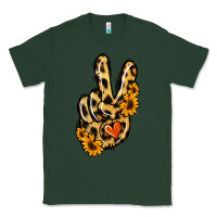 Sports Green Leopard Sunflower Peace Sign Classic Tee - Jasminsmagicworld