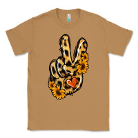 Toasted Coconut Leopard Sunflower Peace Sign Classic Tee - Jasminsmagicworld