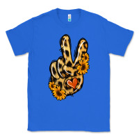 True Royal Leopard Sunflower Peace Sign Classic Tee - Jasminsmagicworld