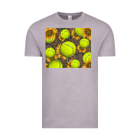 Vintage Zinc tennis ball with sunflower and racket Vintage Tee - BarkalooDesign