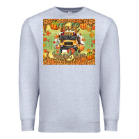 Heather Grey fall school bus Premium Sweatshirt - texasbilliewilder