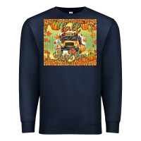Navy fall school bus Premium Sweatshirt - texasbilliewilder