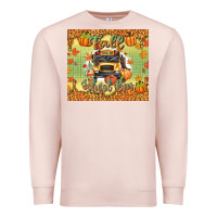 Pale Pink fall school bus Premium Sweatshirt - texasbilliewilder