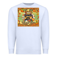 White fall school bus Premium Sweatshirt - texasbilliewilder