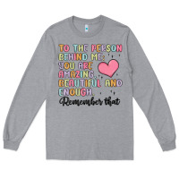 Heather Grey to the person behind me Long Sleeve Tee - MaliasSmallBusiness