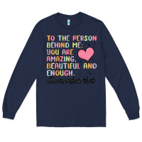 Navy to the person behind me Long Sleeve Tee - MaliasSmallBusiness