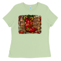 Matcha cowboy boots christmas Ladies Tee - JahusDesignShop