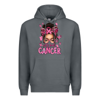 Rock lets beat cancer afro messy bun Premium Hoodie - texasbilliewilder