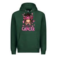 Sports Green lets beat cancer afro messy bun Premium Hoodie - texasbilliewilder