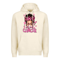 Tofu lets beat cancer afro messy bun Premium Hoodie - texasbilliewilder