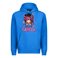 True Royal lets beat cancer afro messy bun Premium Hoodie - texasbilliewilder