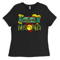 Black softball nana with leopard Ladies Tee - Zillion Design Studio
