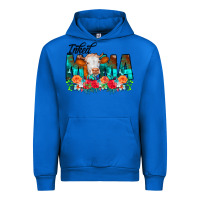 Cobalt Inked Mama Flowers Cow Urban Hoodie - CowCowDesign