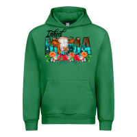 Emerald Inked Mama Flowers Cow Urban Hoodie - CowCowDesign