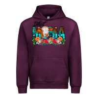Mauve Wine Inked Mama Flowers Cow Urban Hoodie - CowCowDesign