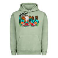 Pigment Oil Green Inked Mama Flowers Cow Urban Hoodie - CowCowDesign