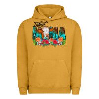 Pigment Peanut Butter Inked Mama Flowers Cow Urban Hoodie - CowCowDesign