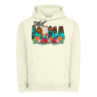 Pigment Pistachio Inked Mama Flowers Cow Urban Hoodie - CowCowDesign