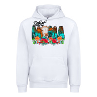 White Inked Mama Flowers Cow Urban Hoodie - CowCowDesign