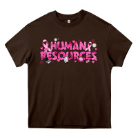 Chocolate Brown Breast Cancer Human Resources Heavy Core Tee - texasbilliewilder