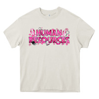 Cream Breast Cancer Human Resources Heavy Core Tee - texasbilliewilder