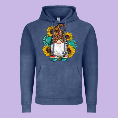 Western Gnomes Sunflowers Gemstones Leopard Serape Cowhide Glitter Vintage Hoodie Designed By Artiststas