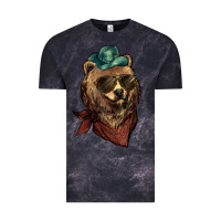 Cloud Black bear cowboy Vintage Tee - NancyCooperArtShop