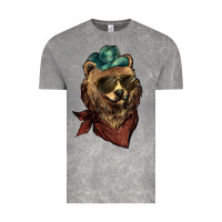 Cloud Rock bear cowboy Vintage Tee - NancyCooperArtShop