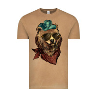 Vintage Camel bear cowboy Vintage Tee - NancyCooperArtShop