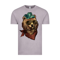 Vintage Zinc bear cowboy Vintage Tee - NancyCooperArtShop