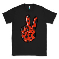 Black Ladybug Peace Sign Classic Tee - Jasminsmagicworld