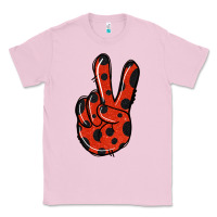 Bubblegum Pink Ladybug Peace Sign Classic Tee - Jasminsmagicworld