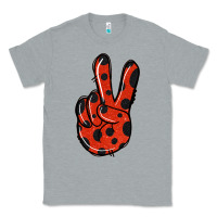 Heather Grey Ladybug Peace Sign Classic Tee - Jasminsmagicworld