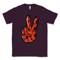 Plum Ladybug Peace Sign Classic Tee - Jasminsmagicworld