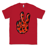 Red Ladybug Peace Sign Classic Tee - Jasminsmagicworld