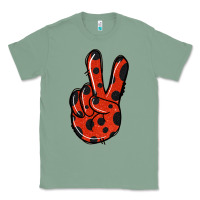 Sage Ladybug Peace Sign Classic Tee - Jasminsmagicworld