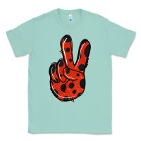 Seafoam Ladybug Peace Sign Classic Tee - Jasminsmagicworld