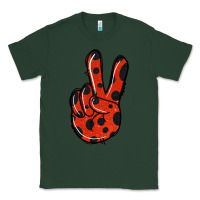 Sports Green Ladybug Peace Sign Classic Tee - Jasminsmagicworld
