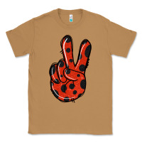 Toasted Coconut Ladybug Peace Sign Classic Tee - Jasminsmagicworld