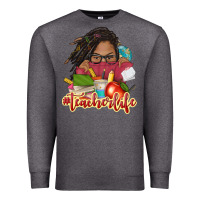 Afro Woman Teacher Life Premium Sweatshirt | Teevron