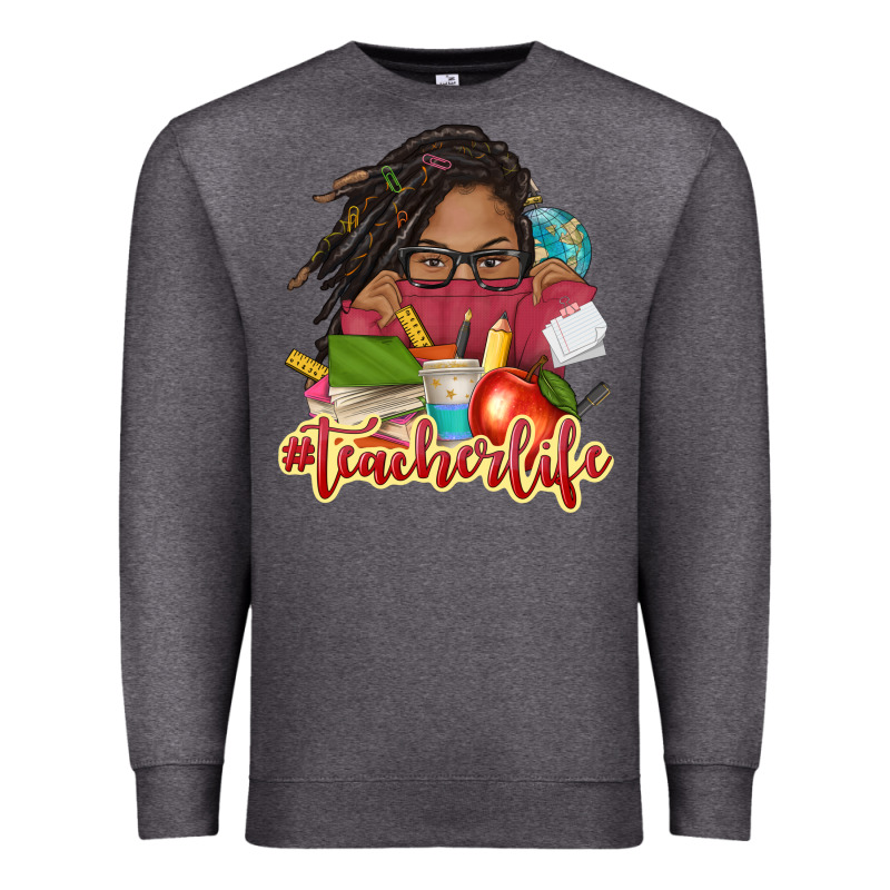 Afro Woman Teacher Life Premium Sweatshirt by NancyCooperArtShop | Teevron