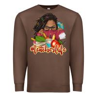 Chestnut afro woman teacher life Premium Sweatshirt - NancyCooperArtShop