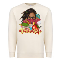 Sandshell afro woman teacher life Premium Sweatshirt - NancyCooperArtShop