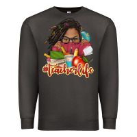 Smoke afro woman teacher life Premium Sweatshirt - NancyCooperArtShop