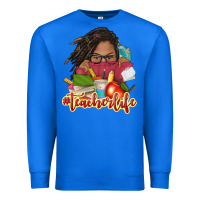 True Royal afro woman teacher life Premium Sweatshirt - NancyCooperArtShop