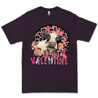 Plum be my valentine holstein cow valentine's day Premium Tee - FaDigitalArtStudio