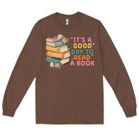 Chestnut it's a good day to read a book Long Sleeve Tee - MaliasSmallBusiness