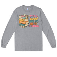 Heather Grey it's a good day to read a book Long Sleeve Tee - MaliasSmallBusiness