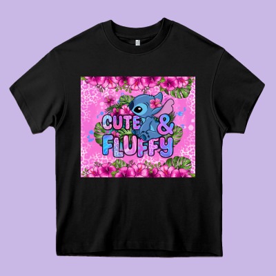 Cute And Fluffy Stitch Heavy Core Tee Designed By Zillion Design Studio