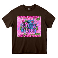 Chocolate Brown cute and fluffy stitch Heavy Core Tee - Zillion Design Studio